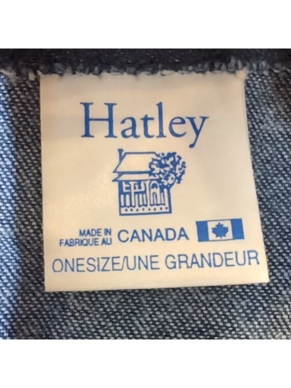 Hatley Festive Denim Apron Christmas Tree Pocket Kitchen Cooking Baking Blue
